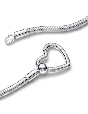 Collar de corazón Pandora de plata P 925