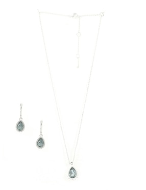 Aretes Y Collar De Gota Nine West Cristal