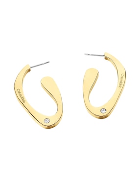 Aretes de aro Calvin Klein Harmonious Connection con acabado brillante