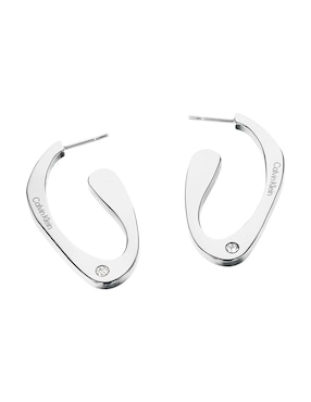 Aretes de aro Calvin Klein Harmonious Connection con acabado brillante