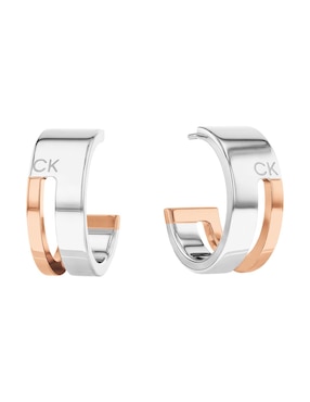 Aretes Huggies Calvin Klein Geometric Essentials Con Acabado Brillante