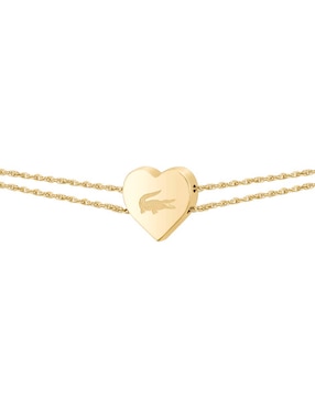 Brazalete Lacoste Love My Croc con acabado brillante