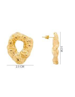 Aretes Oro Angelus con acabado brillante