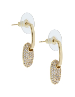 Aretes ovalados Kendra Scott Daphne con acabado pavé fantasía