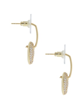 Aretes ovalados Kendra Scott Daphne con acabado pavé fantasía