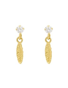 Broqueles de pluma Oro Angelus de oro con acabado brillante zirconia