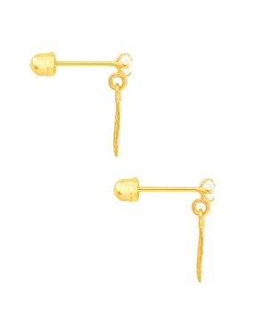 Broqueles de pluma Oro Angelus de oro con acabado brillante zirconia