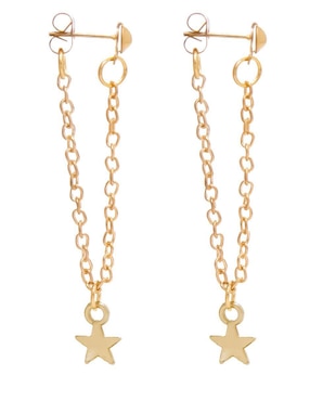 Aretes de estrella Oro Angelus con acabado brillante