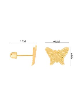 Broqueles de mariposa Oro Angelus de oro con acabado brillante