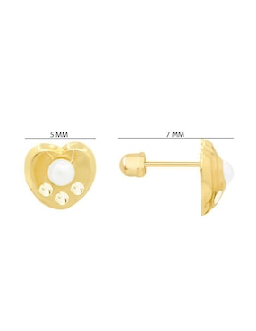 Broqueles de corazón Oro Angelus de oro con acabado pavé zirconia