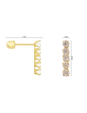 Broqueles circulares Oro Angelus de oro con acabado pavé zirconia