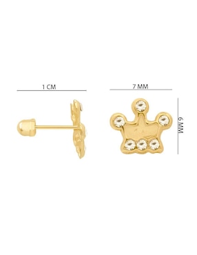 Broqueles de corona Oro Angelus de oro con acabado pavé zirconia