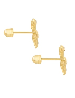 Broqueles de corona Oro Angelus de oro con acabado pavé zirconia