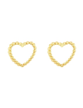 Broqueles de corazón Oro Angelus de oro con acabado brillante