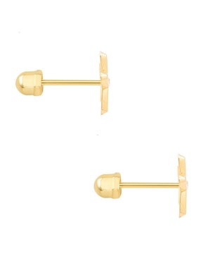 Broqueles de estrella mar Oro Angelus de oro con acabado brillante zirconia