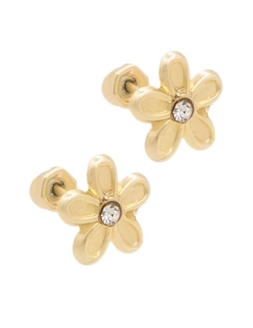 Broqueles de flor Oro Angelus de oro con acabado brillante zirconia
