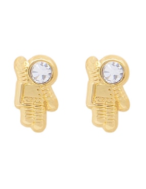 Broqueles Oro Angelus de oro con acabado brillante zirconia
