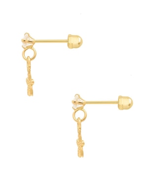 Broqueles de estrella mar Oro Angelus de oro con acabado brillante zirconia