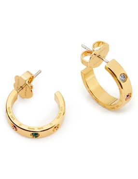 Aretes circulares Kate Spade con acabado brillante cristal