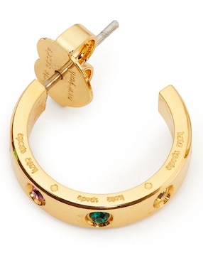 Aretes circulares Kate Spade con acabado brillante cristal