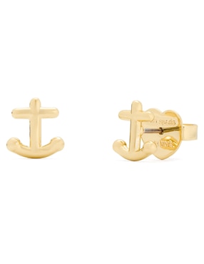 Broqueles de ancla Kate Spade con acabado brillante