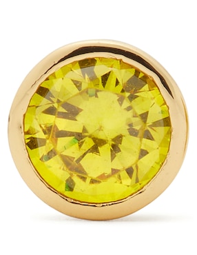 Broqueles redondos Kate Spade Bubbly Bezel con acabado brillante zirconia cúbica