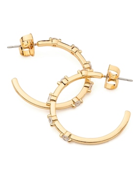 Aretes de aro circulares Kate Spade Hint Of Shimmer con acabado brillante zirconia cúbica