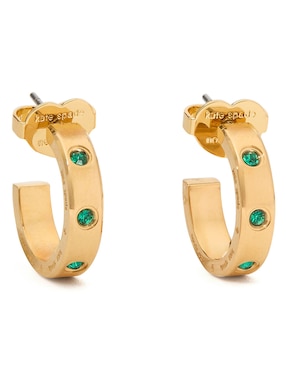 Aretes circulares Kate Spade con acabado brillante zirconia cúbica