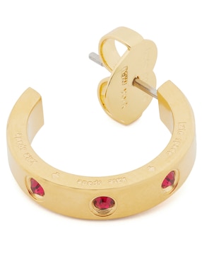 Arracadas de media luna Kate Spade con acabado pavé zirconia cúbica