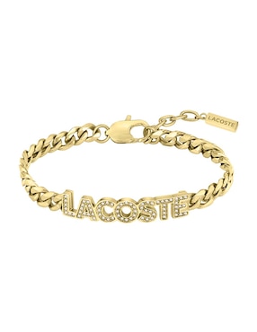 Brazalete Lacoste Script con acabado brillante