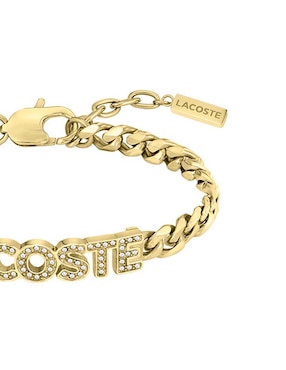Brazalete Lacoste Script con acabado brillante
