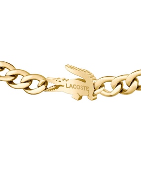 Brazalete Lacoste Crocodile con acabado pulido