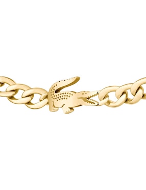Brazalete Lacoste Crocodile con acabado pulido
