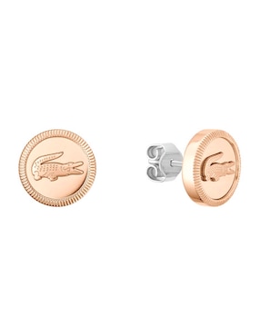 Aretes circulares Lacoste Memento con acabado brillante