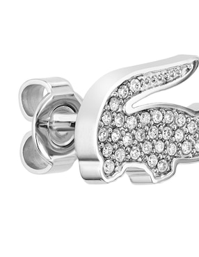 Aretes Cocodrilo Lacoste Crocodile con acabado brillante cristal