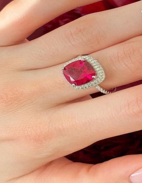 Anillo Gladkova Joyería P 925 de plata rubí brillante