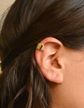 Aretes Carmela Mía Gold de plata P 925 con acabado baño de oro
