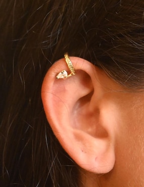 Aretes Carmela Mía de plata P 925 con acabado baño de oro zirconia