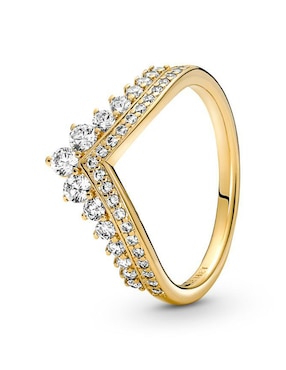 Anillo Pandora Timeless de plata P 925 zirconia cúbica con acabado baño de oro
