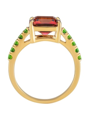 Anillo Gladkova Joyería 14 k de oro turmalina brillante