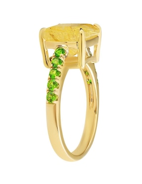 Anillo Gladkova Joyería 14 k de oro cuarzo brillante