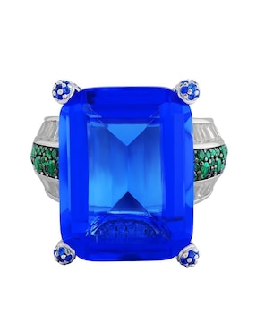 Anillo Gladkova Joyería P 925 de plata zafiro brillante