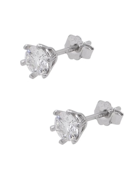 Aretes circulares Oro Angelus de plata P 925 con acabado brillante moissanita