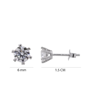Aretes circulares Oro Angelus de plata P 925 con acabado brillante moissanita