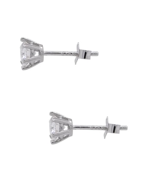 Aretes circulares Oro Angelus de plata P 925 con acabado brillante moissanita
