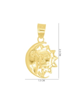 Dije de luna Oro Angelus de plata P 925
