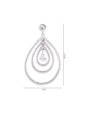 Aretes ovalados Oro Angelus de plata P 925 con acabado pavé zirconia