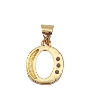 Collar con dije de letra o Moon Letras de oro laminado 10 K