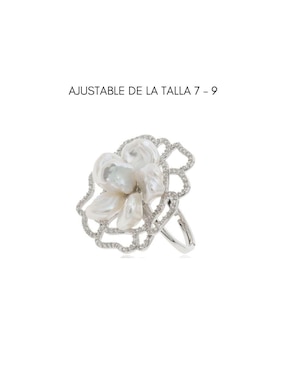 Anillo Mayfer Joyería Mayfer Nupcial P 925 de plata perla