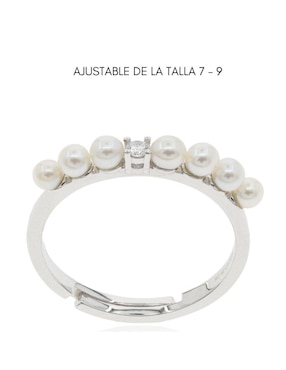 Anillo Mayfer Joyería Mayfer Nupcial P 925 de plata perla